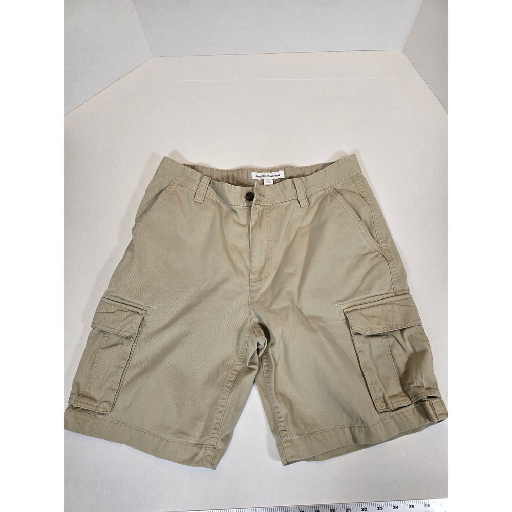 Amazon Essentials Cargo Shorts Relaxed Fit Casual Khaki Cotton Mens Size‎ 36